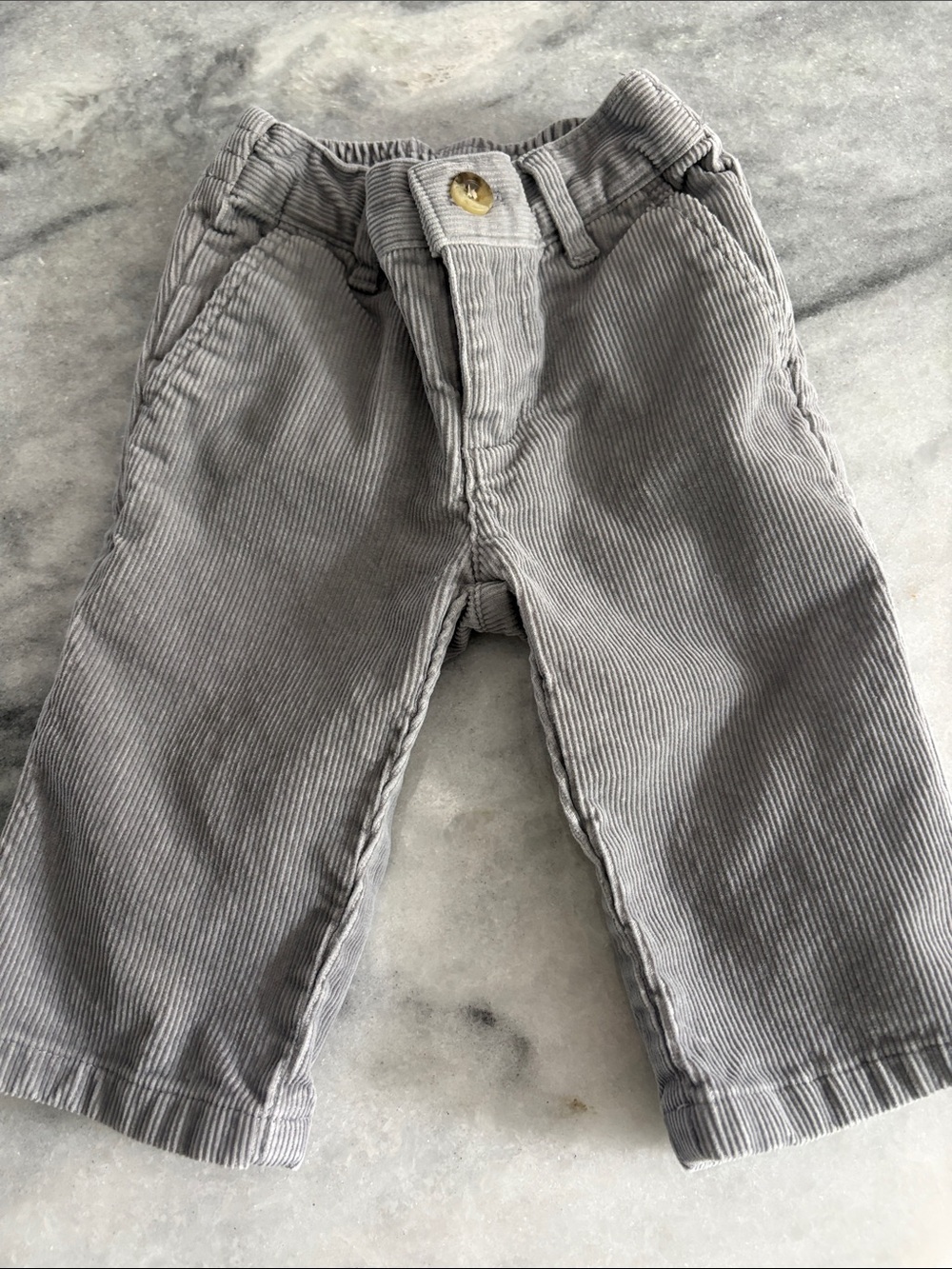 Janie and Jack Gray Corduroy Pull-On Pants